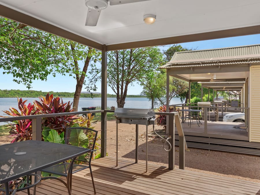 Deluxe-FerienhĂŒtte, 1 Schlafzimmer | Ausblick vom Zimmer