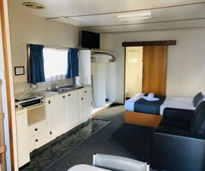 Economy Cabin - Sleeps 4 - Pet Friendly | Private kitchen | Fridge, microwave, coffee/tea maker, electric kettle