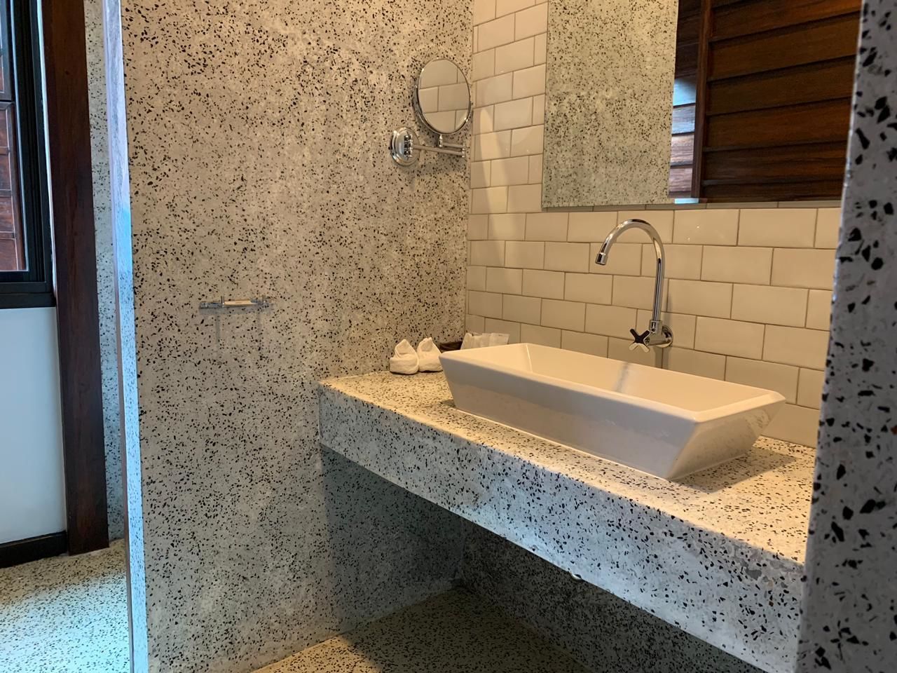 free toiletries, hair dryer, bathrobes, slippers