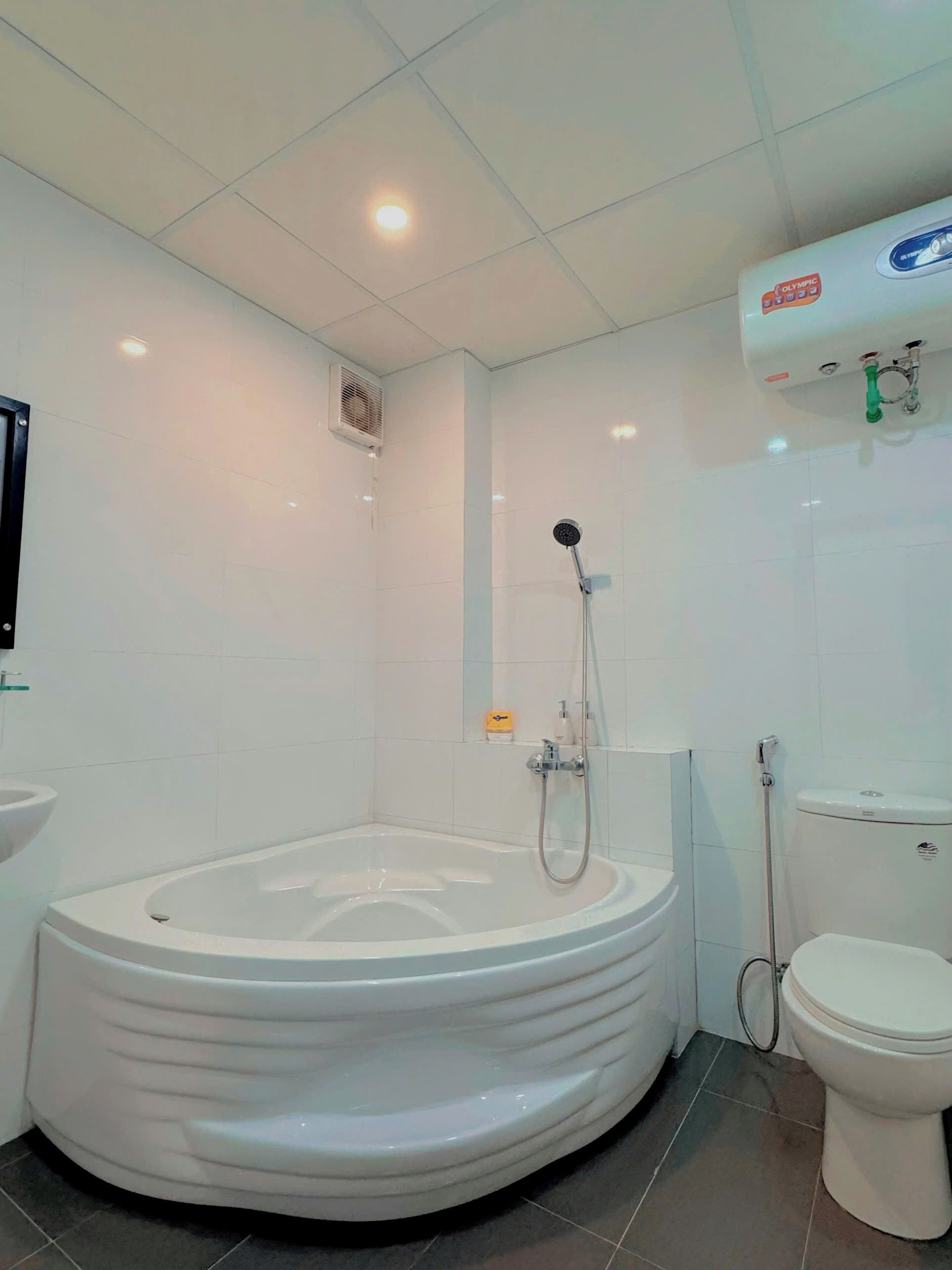 free toiletries, hair dryer, slippers, towels