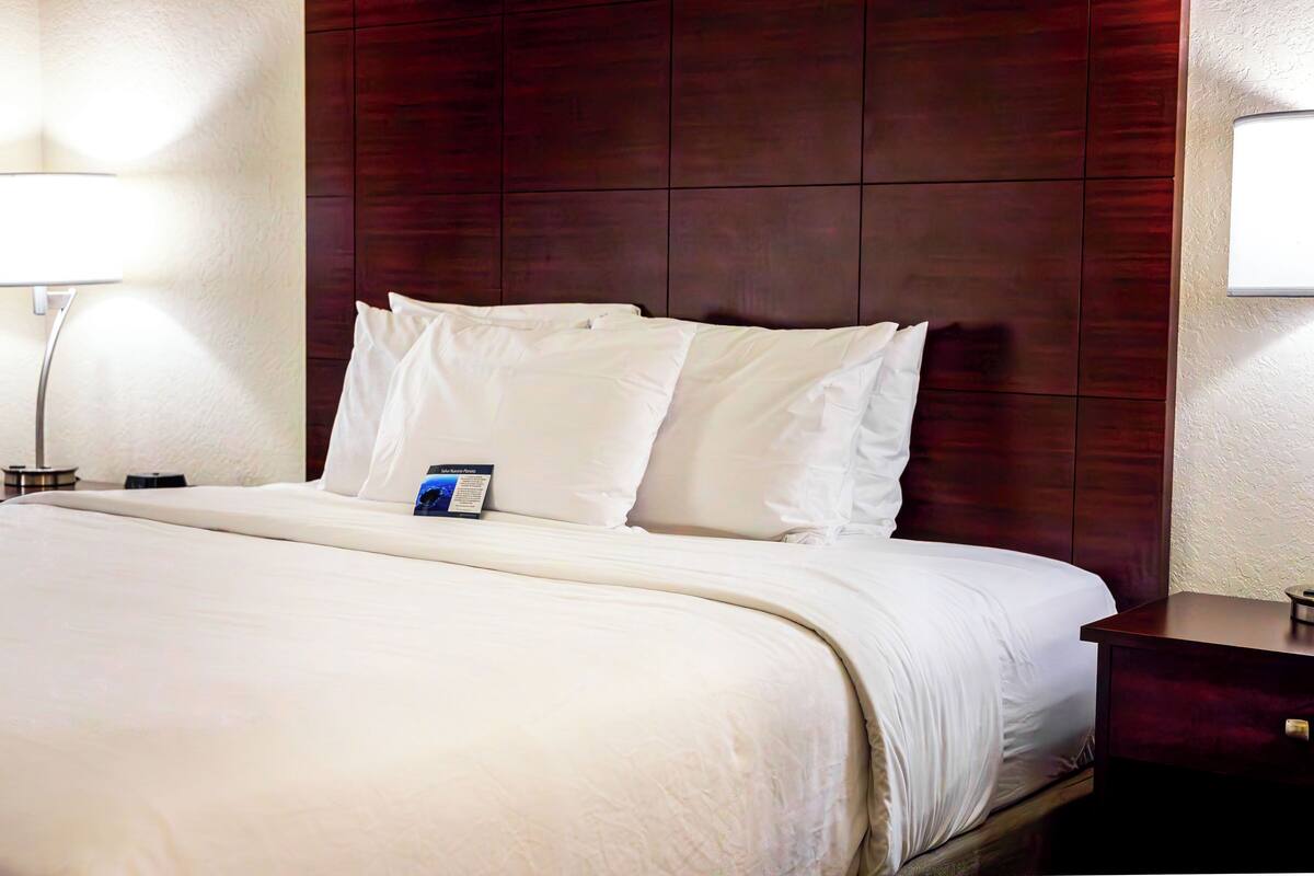 room, 1 king bed, non smoking | desk, laptop workspace, blackout curtains, iron/ironing board