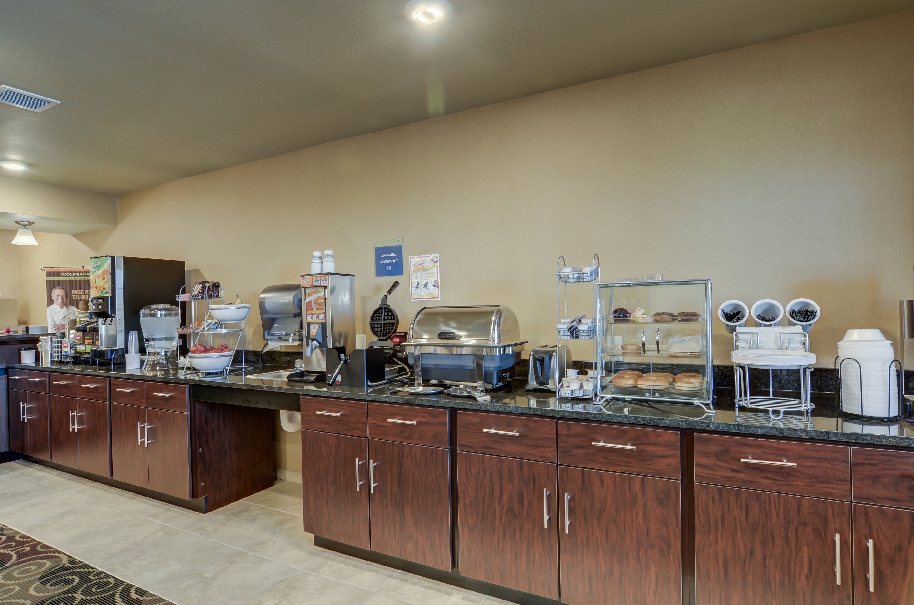 free daily self-service breakfast