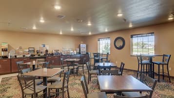 Free daily self-serve breakfast