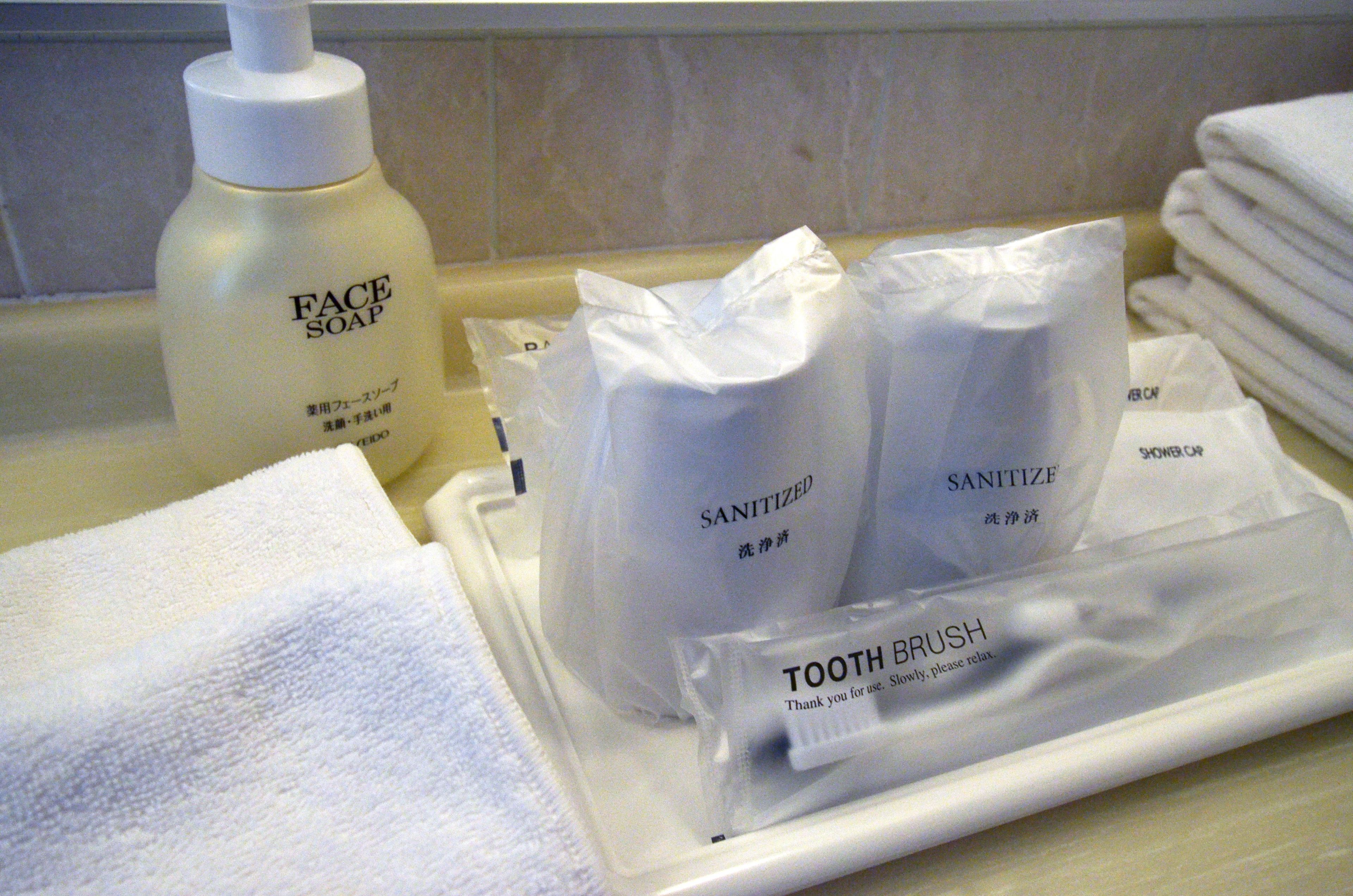 free toiletries, hair dryer, bathrobes, slippers