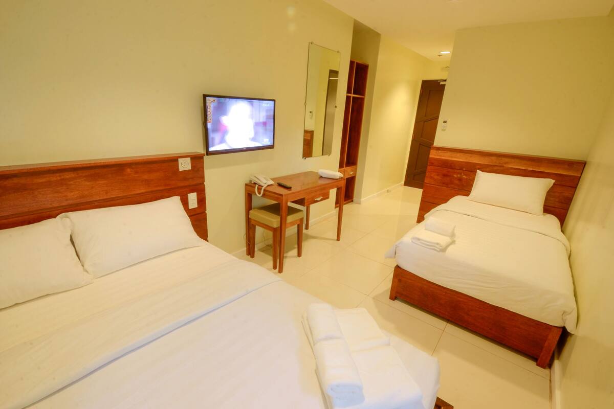 Iron/ironing board (on request), rollaway beds, free WiFi, bed sheets