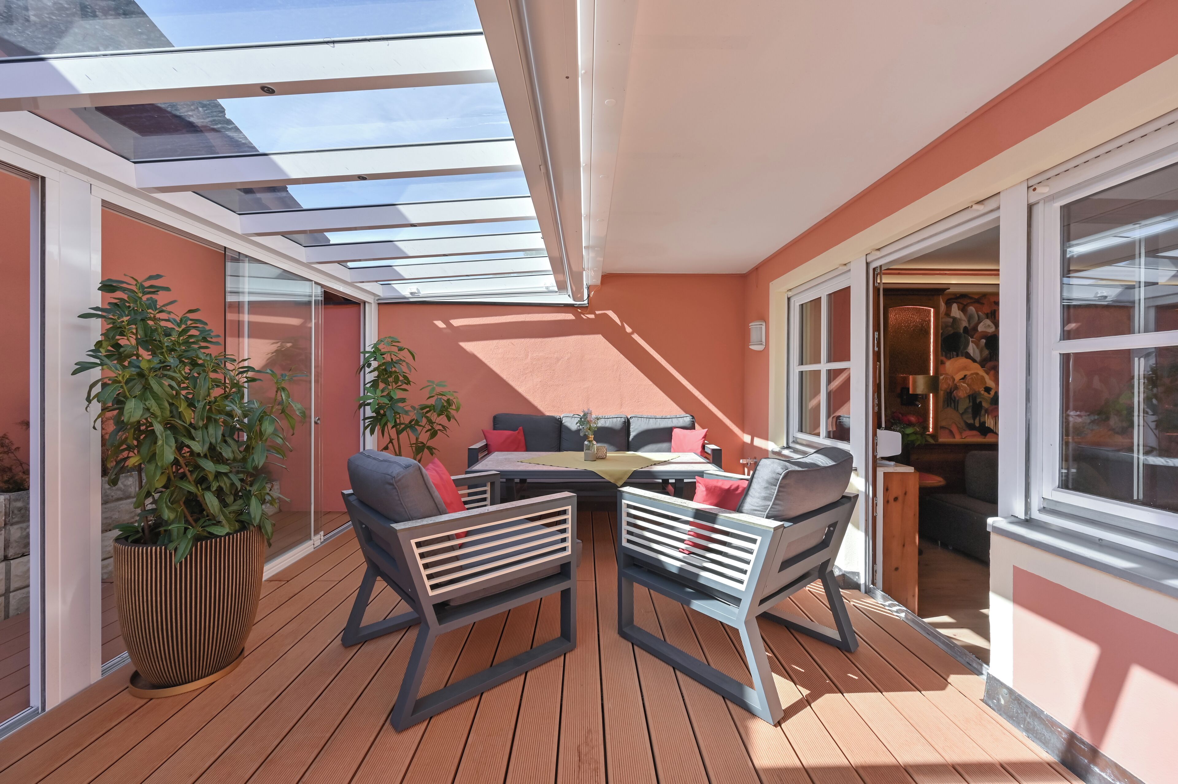 Apartamento junior, 2 camas individuales (small) | Terraza o patio