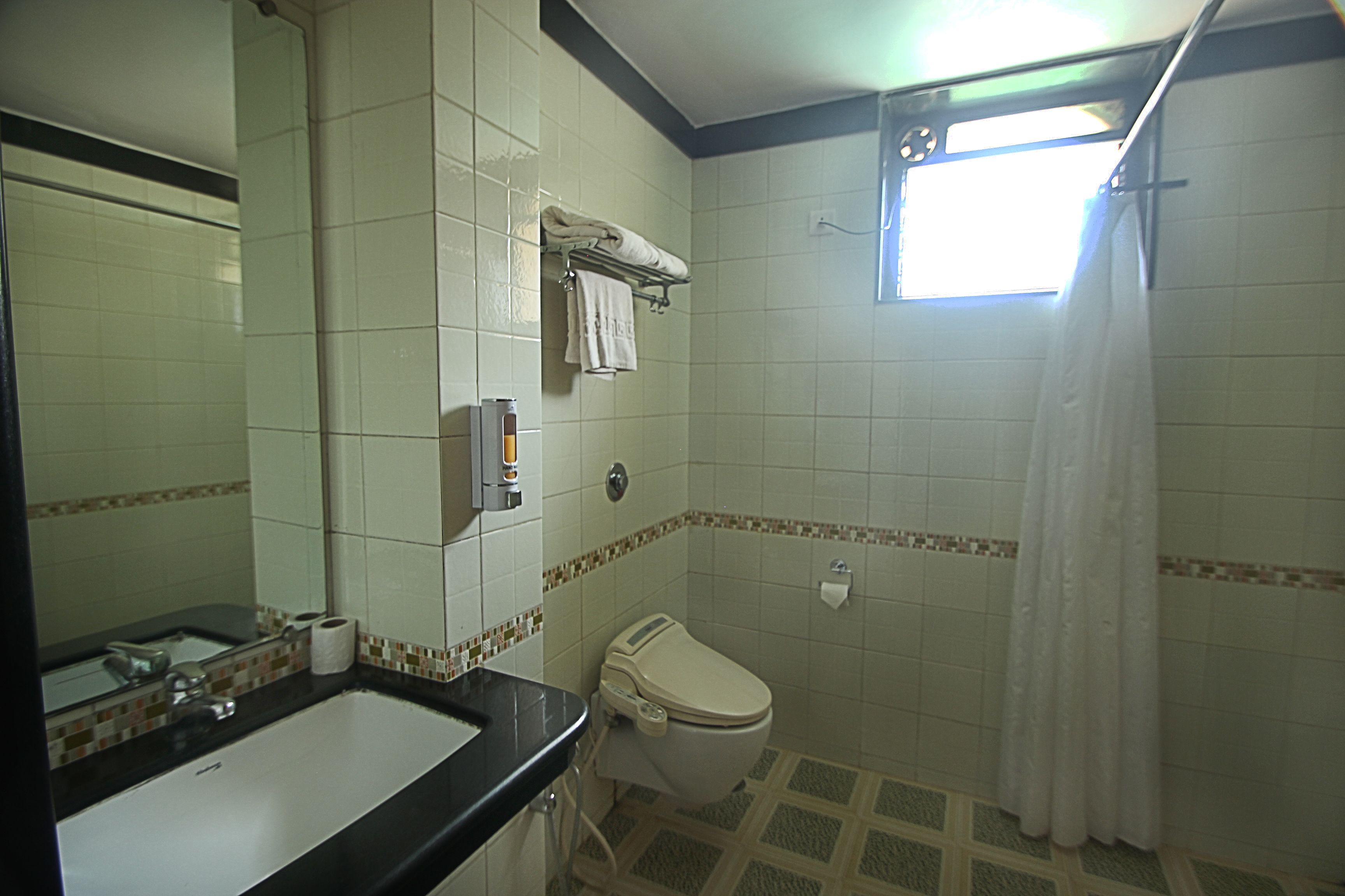 shower, free toiletries, hair dryer, bidet