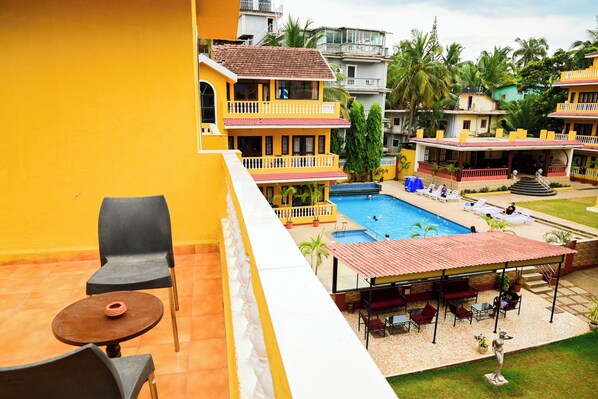 Svit - 1 sovrum - utsikt mot trädgården (Penthouse) | Balkongutsikt