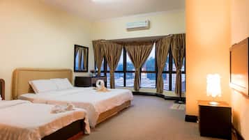 Individually furnished, desk, laptop workspace, iron/ironing board