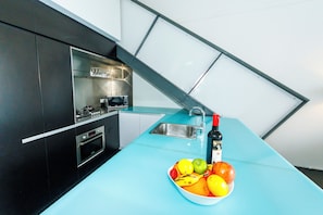 Appartamento, 2 camere da letto | Cucina privata | Frigorifero con congelatore, microonde, forno, piano cottura