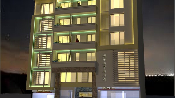 A multi-story hotel with balconies, a coffee shop, and a travel agency. - Avataar Kathmandu Hotel (Kathmandu)