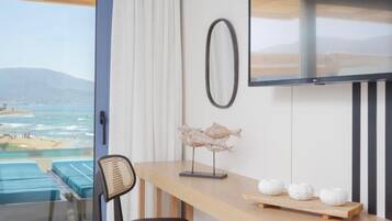 Suite, Hot Tub, Sea View | Pillowtop beds, in-room safe, individually decorated