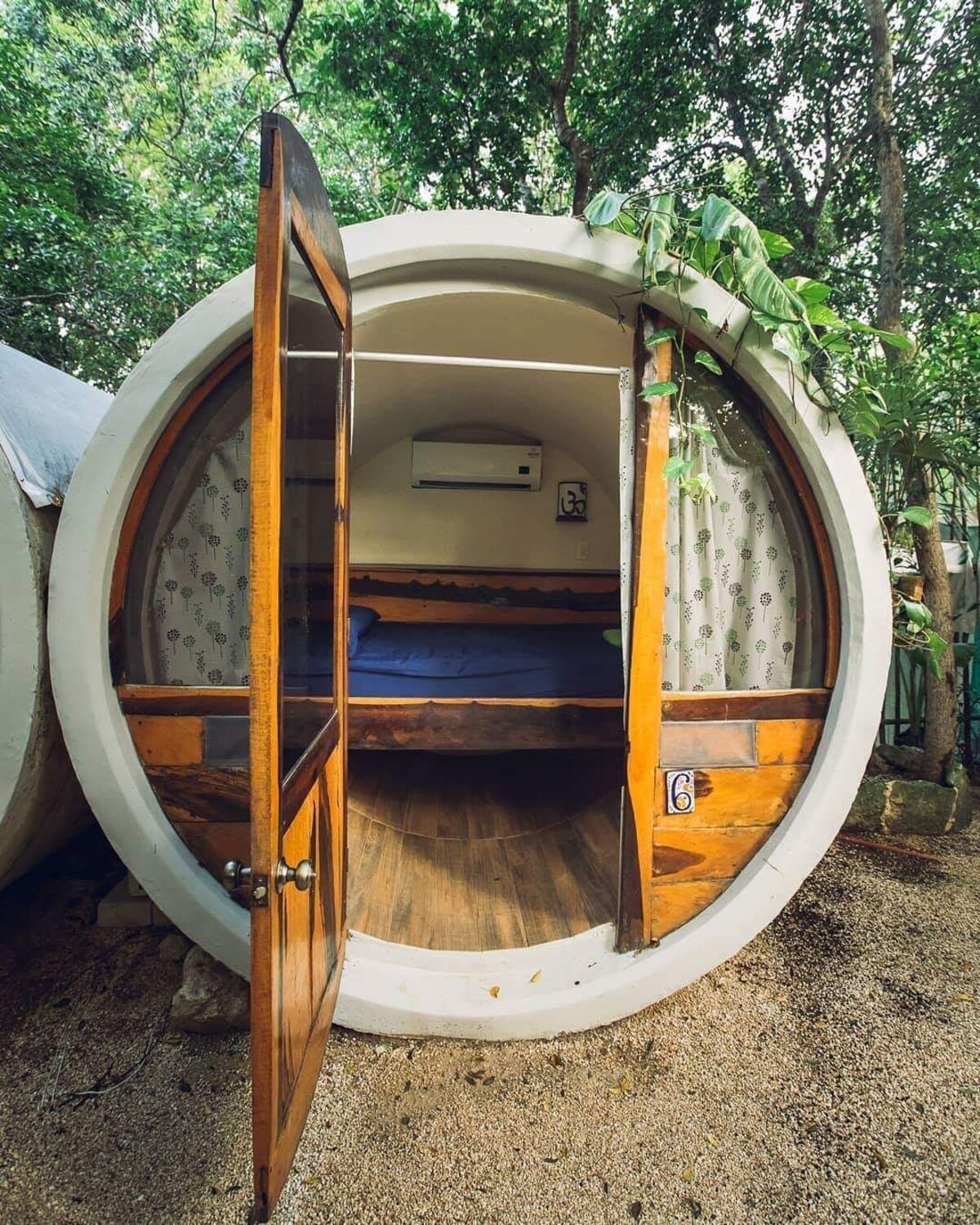 tube-style room in Tubo Hostel Tulum Mexico
