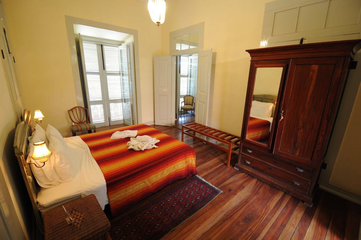 room 1 (family room) with private bathroom outside - second floor | in-room safe, soundproofing, bed sheets