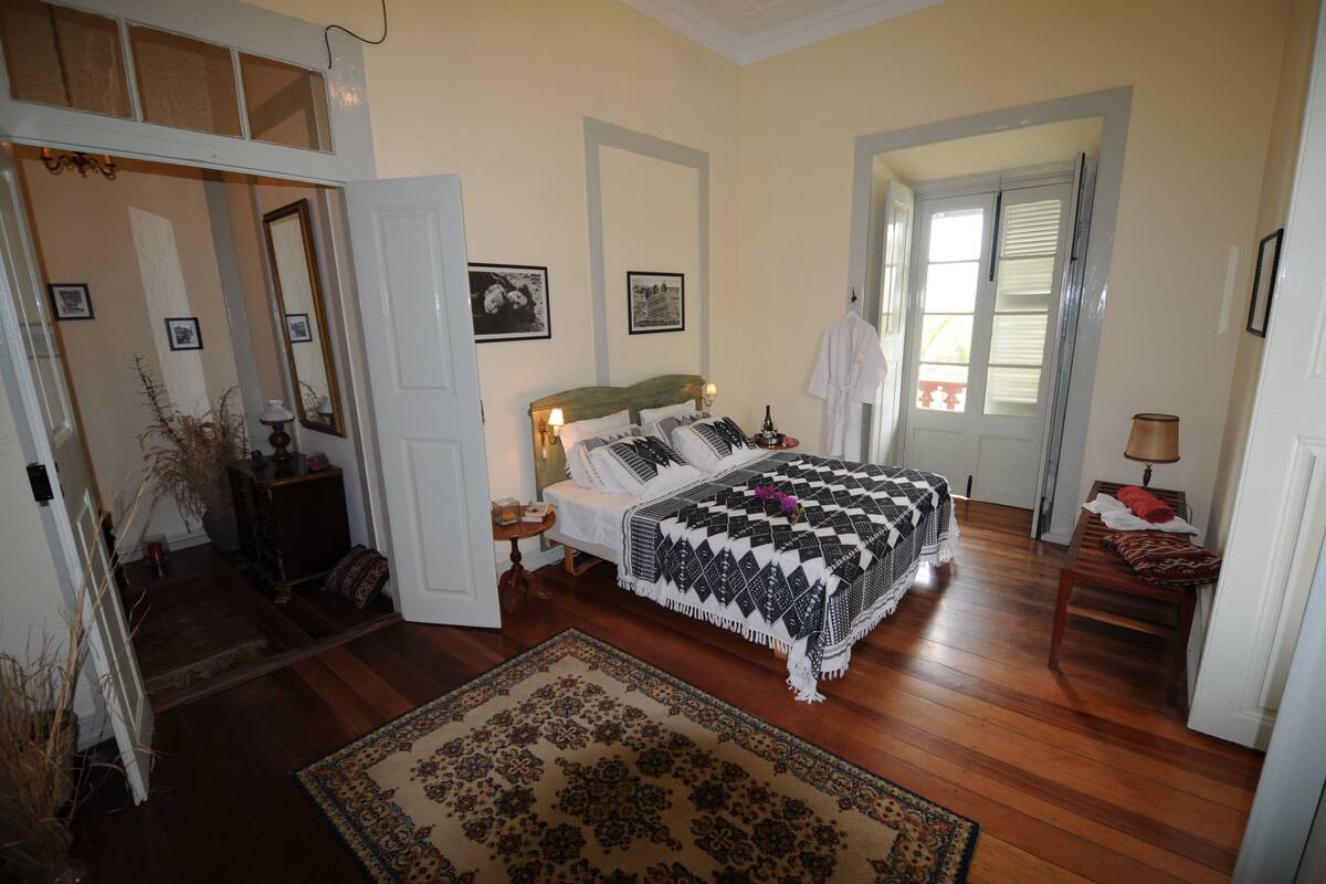 room 2 - with private bathroom outside - second floor | in-room safe, soundproofing, bed sheets