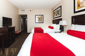 Double Room, 2 Queen Beds | Hypo-allergenic bedding available, pillowtop beds, desk, blackout drapes