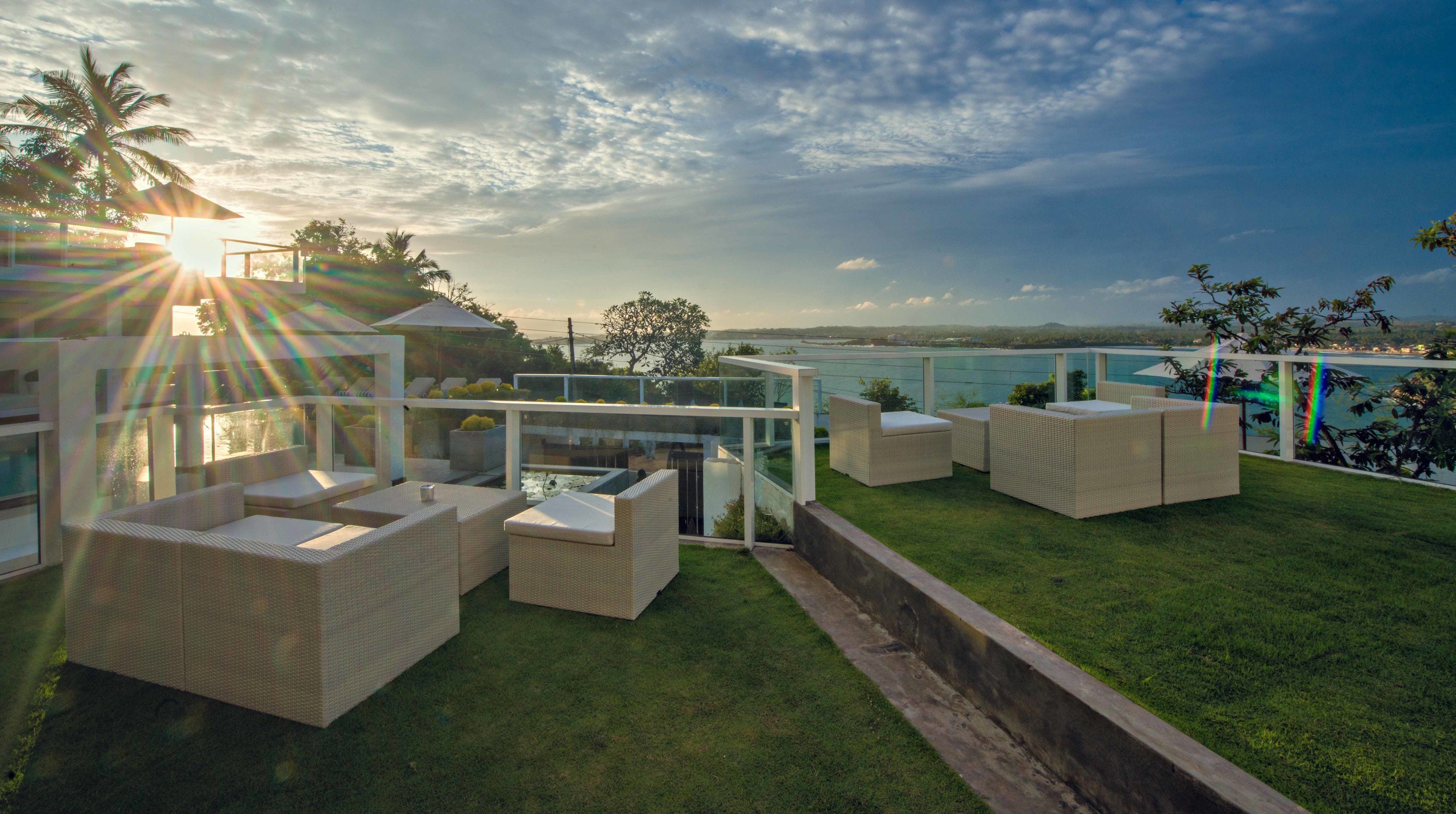 beach nearby, white sand