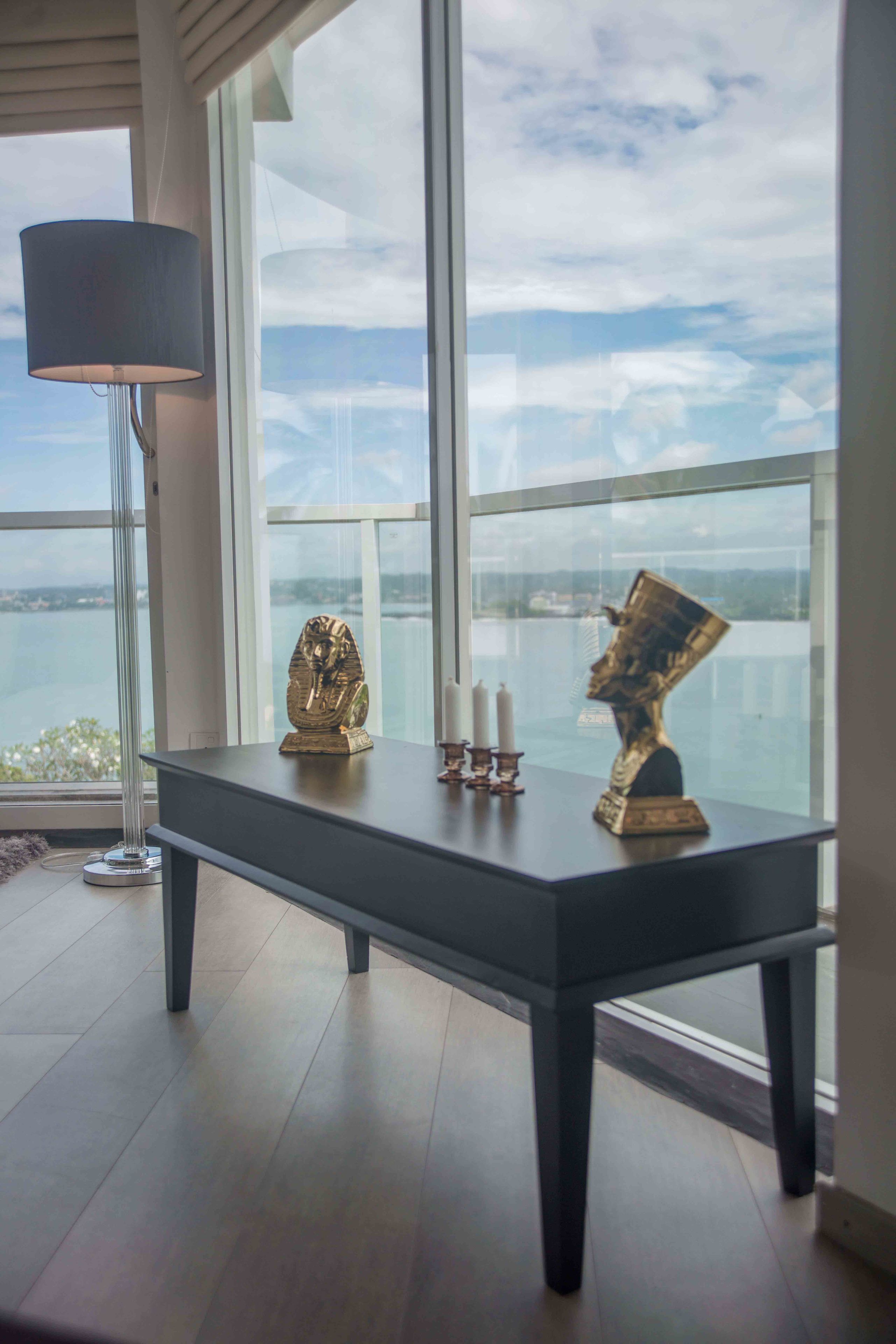 suite with sea view | living area | 50-inch led tv with cable channels, tv