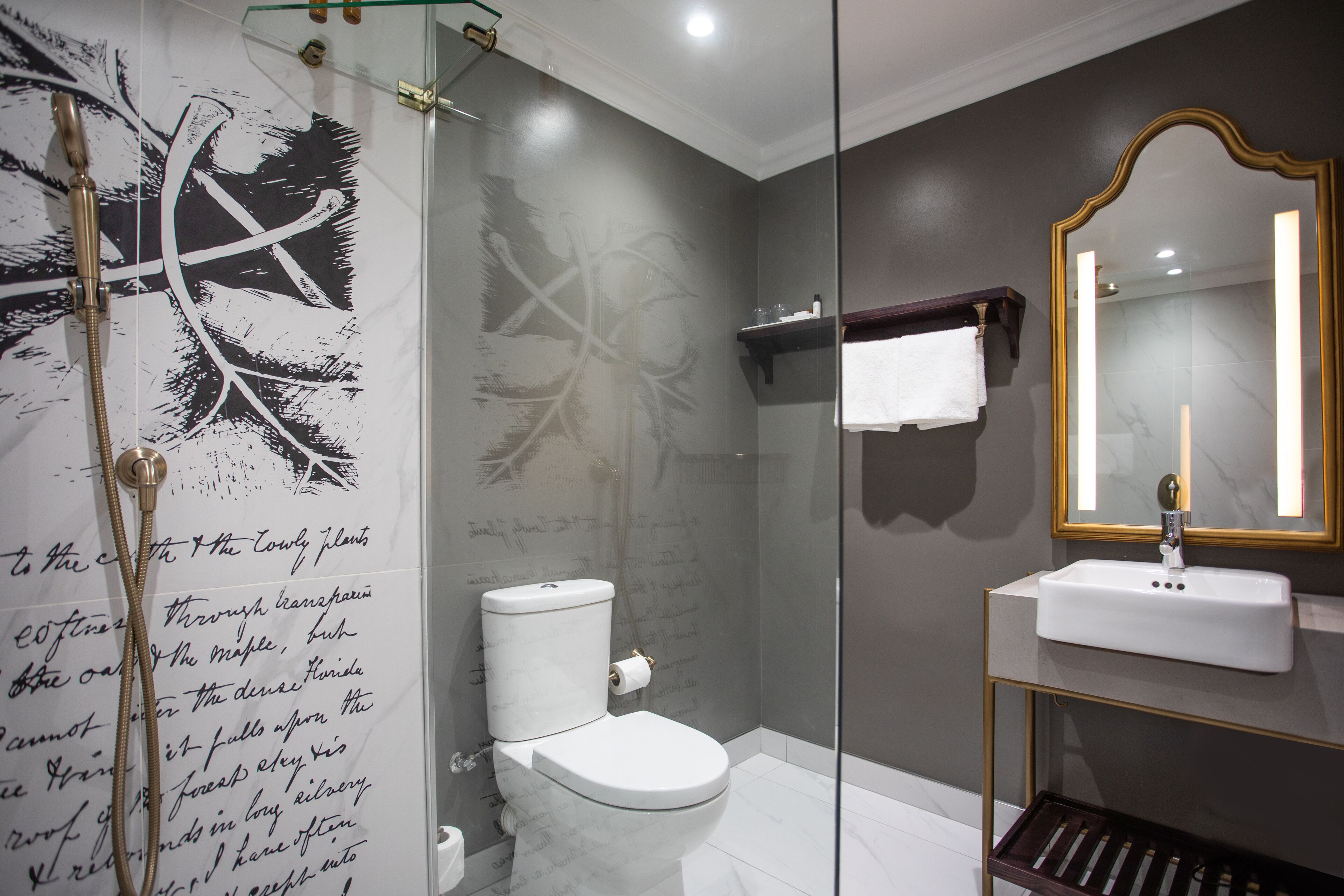 standard room | bathroom | shower, free toiletries, hair dryer, towels