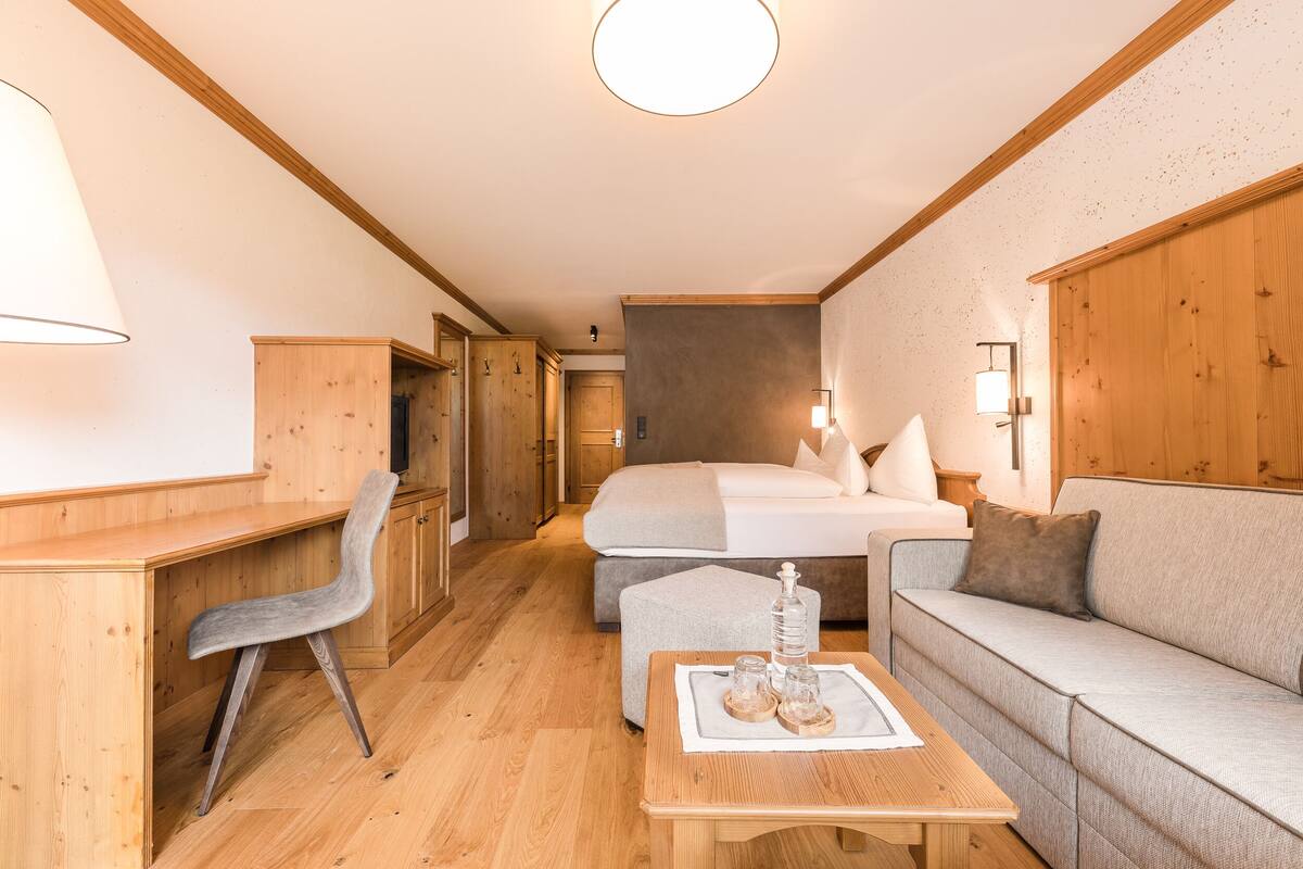 Double room panoramic view with terrace | In-room safe, blackout curtains, soundproofing, free WiFi