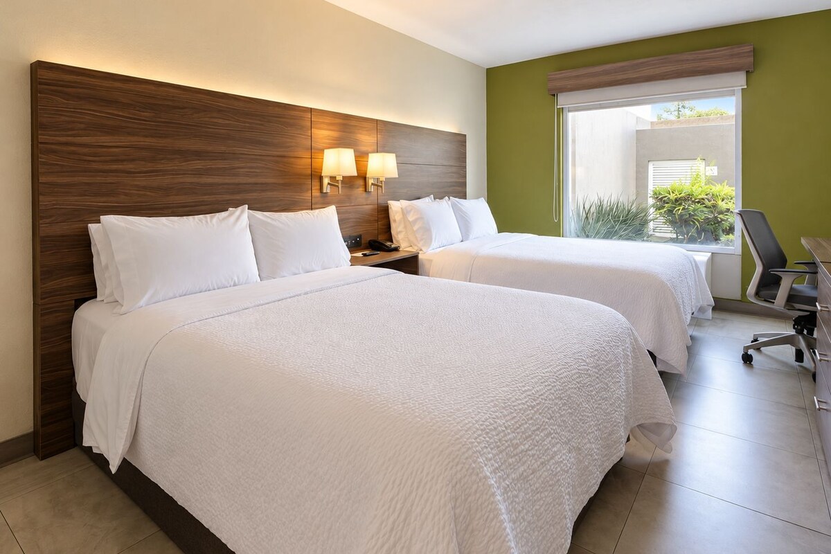 Standard Room, 2 Queen Beds, Tower (Blue Tower) | Desk, blackout drapes, iron/ironing board, WiFi (free)