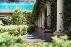 Outdoor banquet area