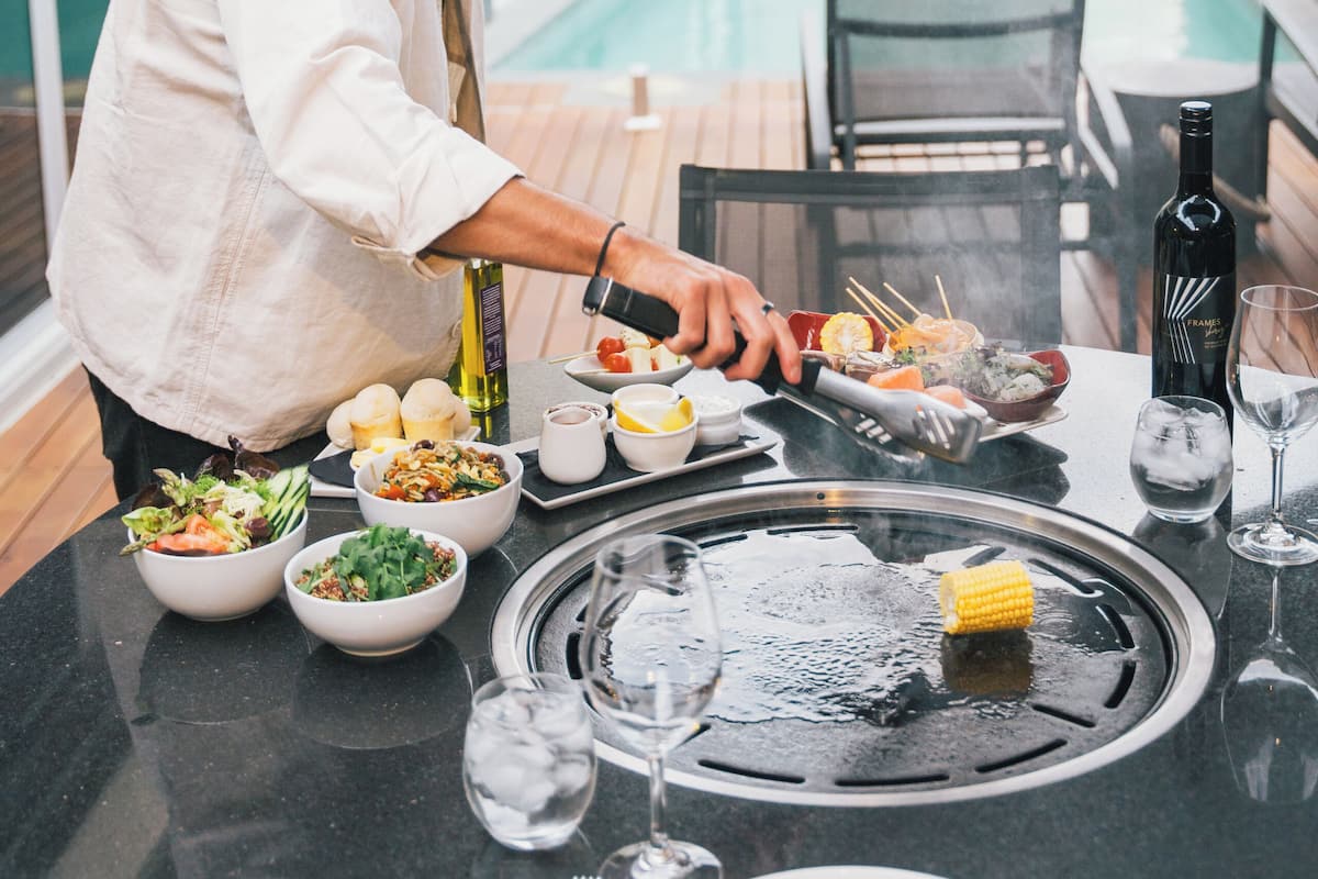 Luxe kamer, 2 slaapkamers (Collage) | Terras