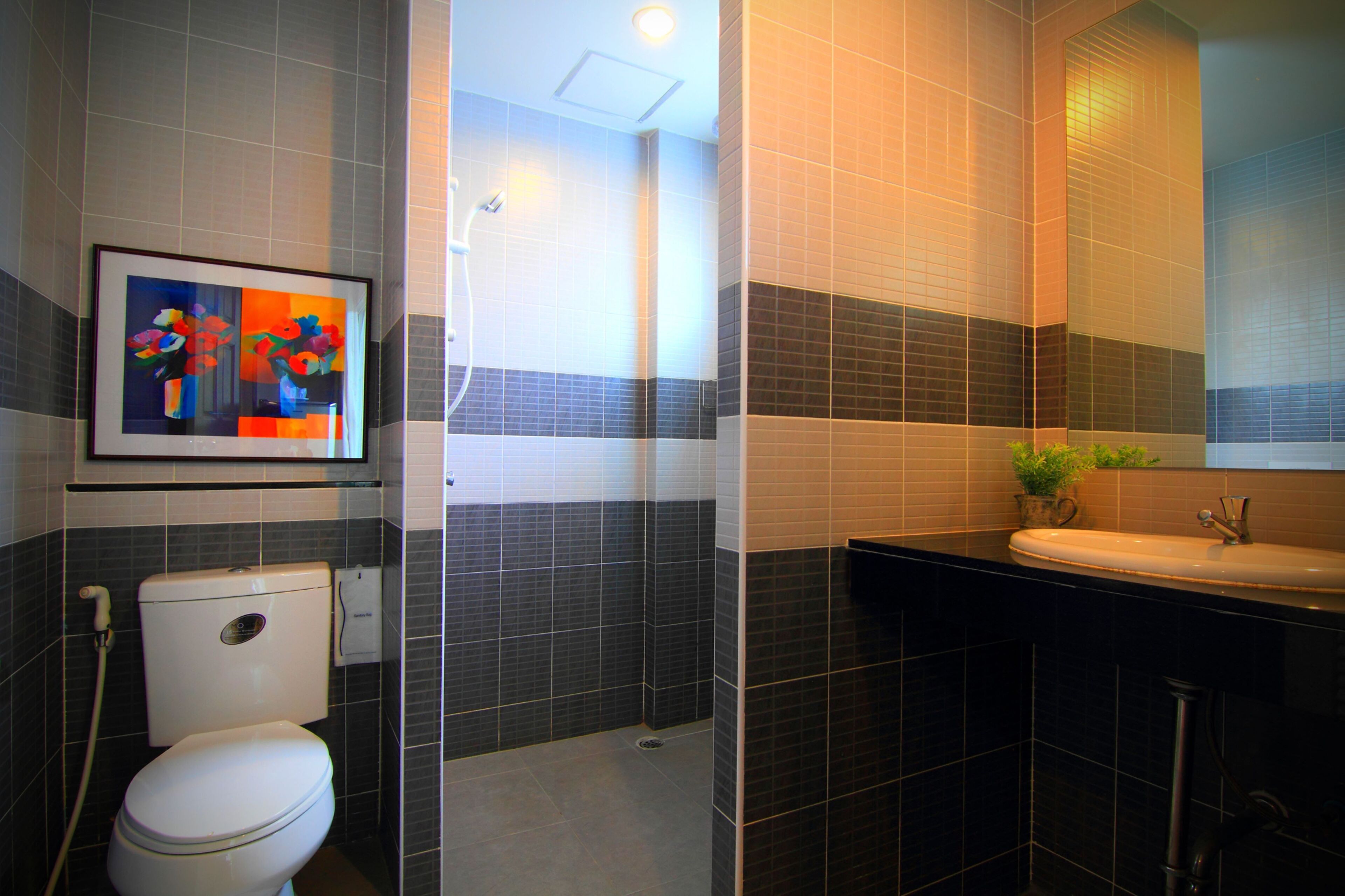 superior double | bathroom | shower, rainfall showerhead, free toiletries, hair dryer
