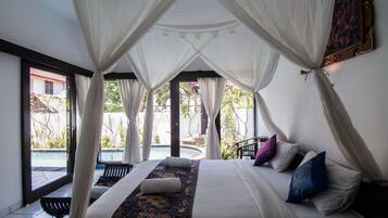 Villa, 2 chambres, piscine privée | 2 chambres, literie de qualité supérieure