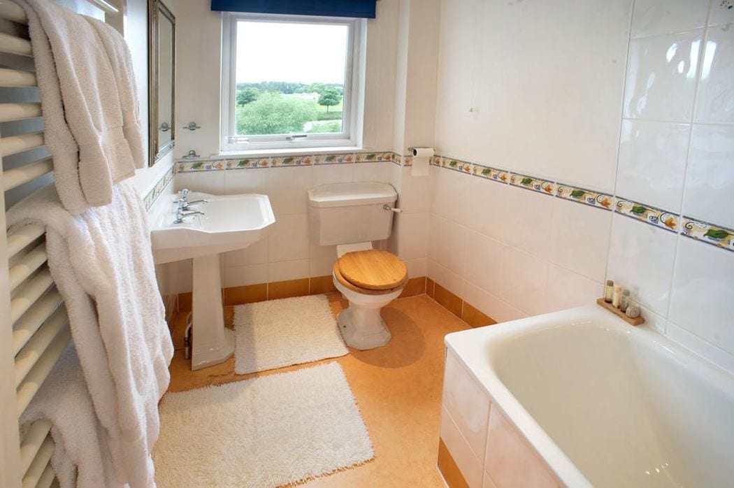 free toiletries, hair dryer, towels