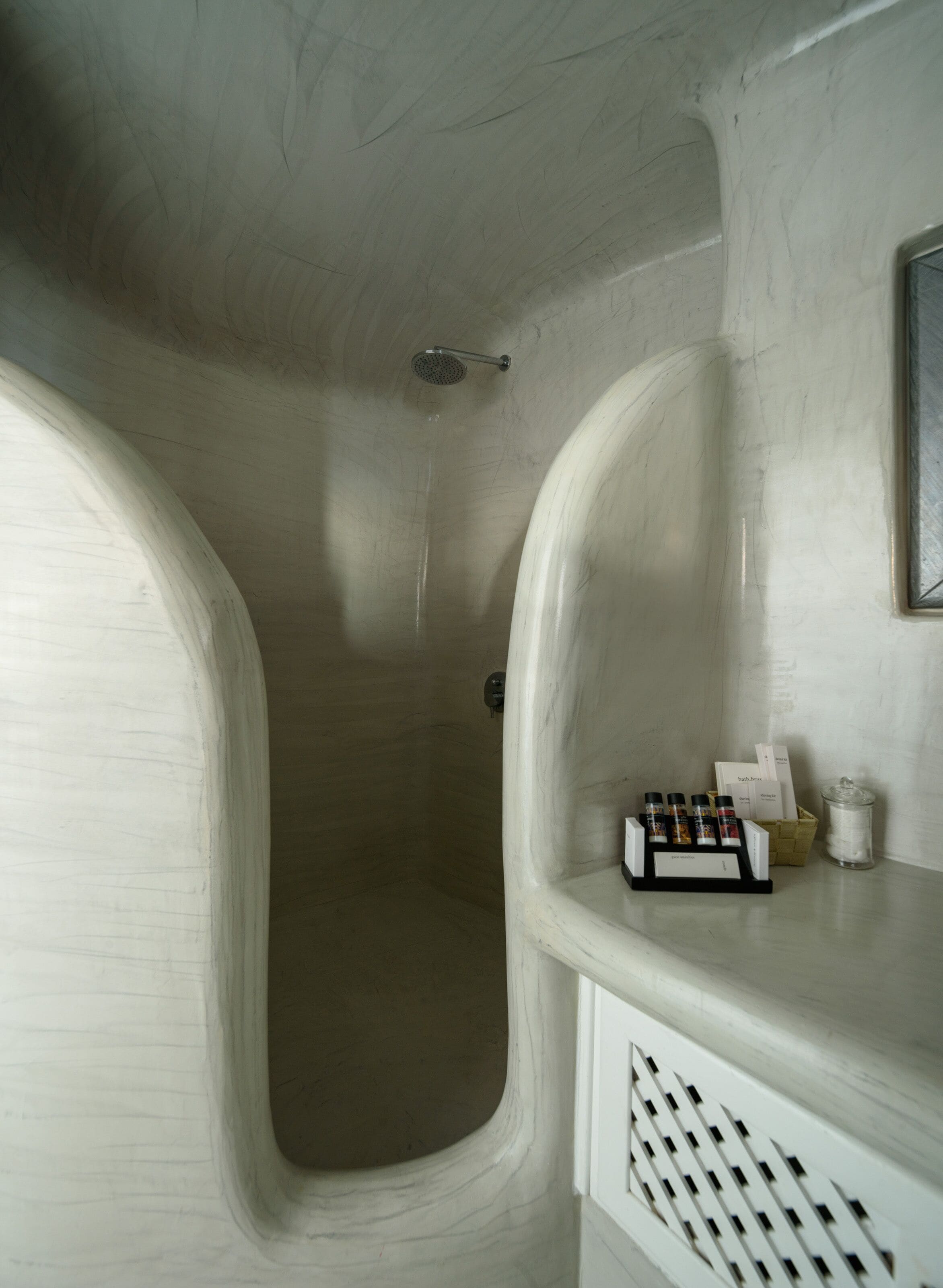 villa, private pool (stars) | bathroom | shower, free toiletries, hair dryer, bathrobes