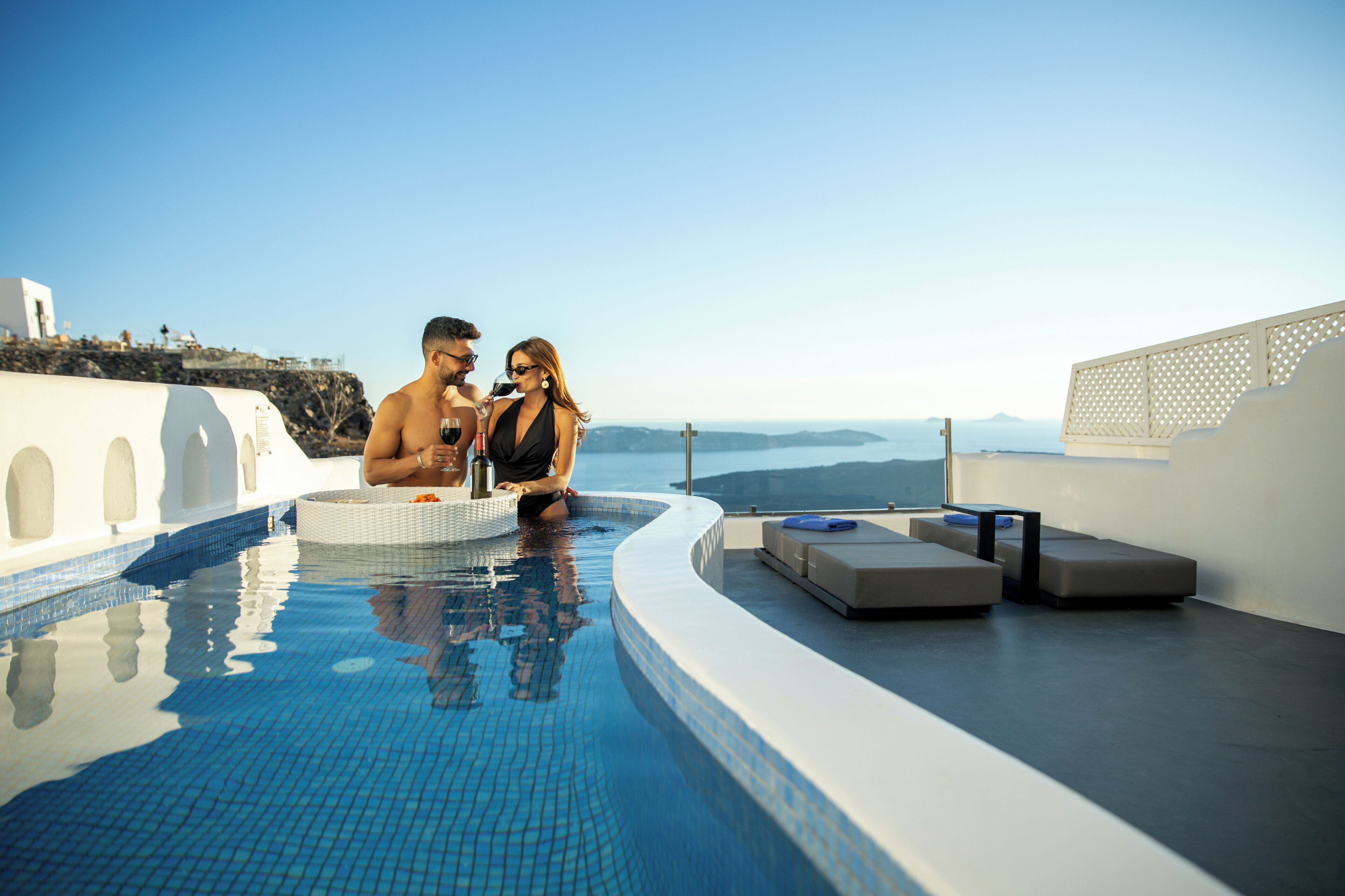 Deluxe Suite, Private Pool | Minibar, in-room safe, laptop workspace, soundproofing