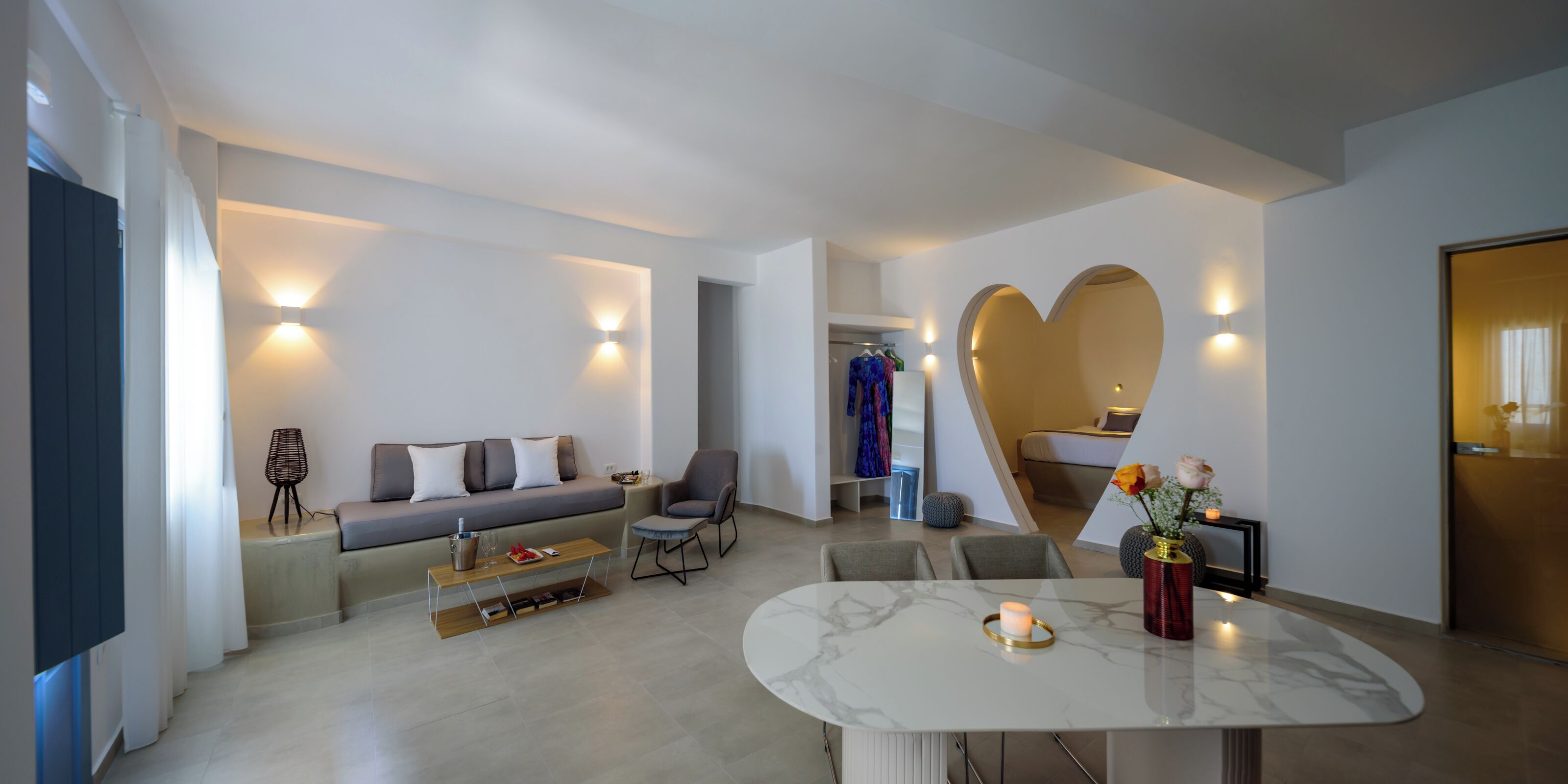 heart plunge pool suite | 1 bedroom, minibar, in-room safe, laptop workspace