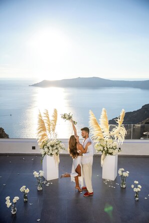 Outdoor wedding area