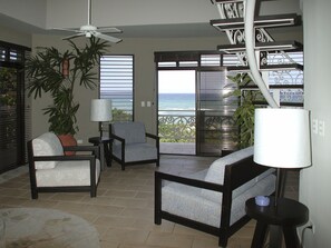 Penthouse presidencial, 2 habitaciones, Terraza | Área de sala de estar | Televisión de pantalla plana de 32 pulgadas con canales vía satélite 