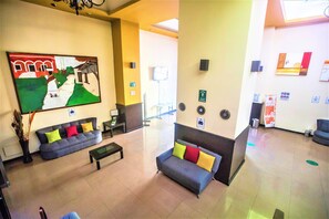 30-inch flat-screen TV with satellite channels, TV