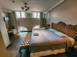 Desk, blackout curtains, iron/ironing board, free WiFi