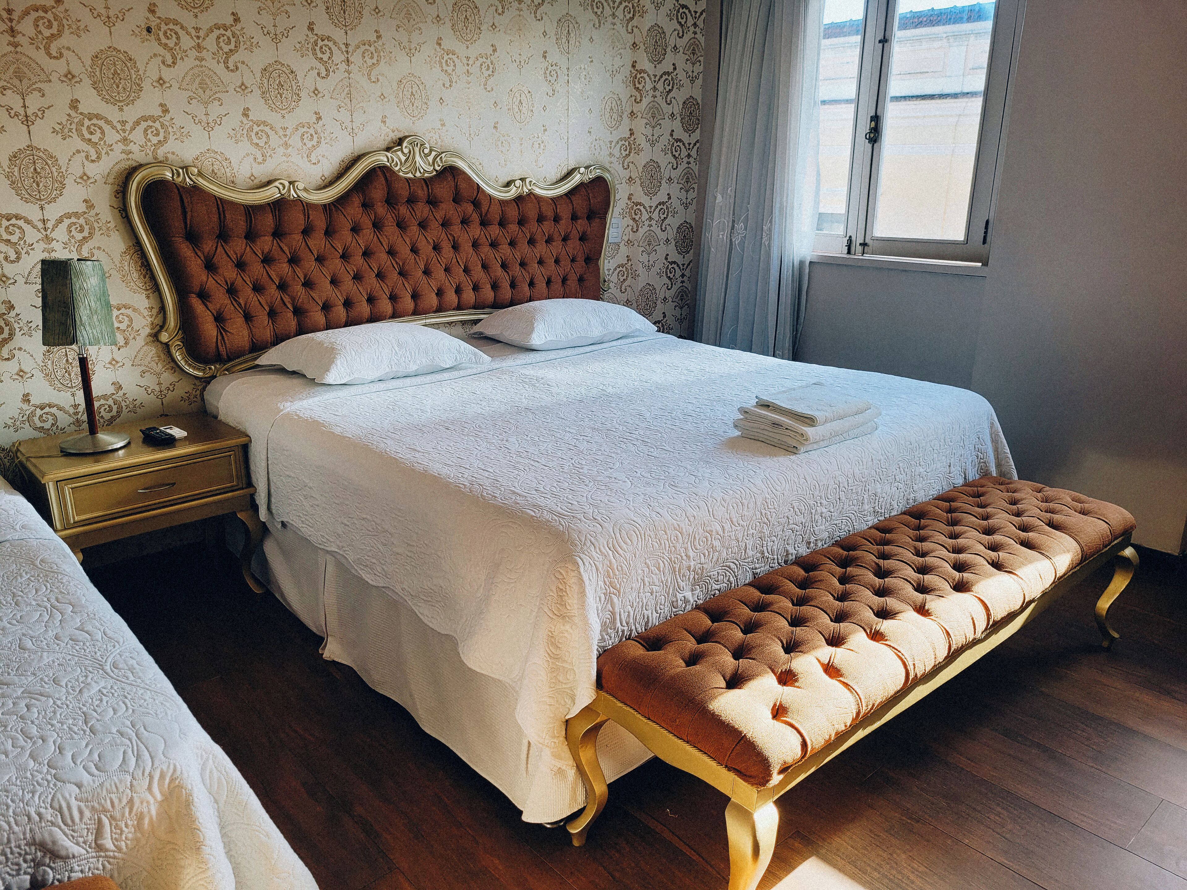 1 bedroom, desk, blackout curtains, iron/ironing board