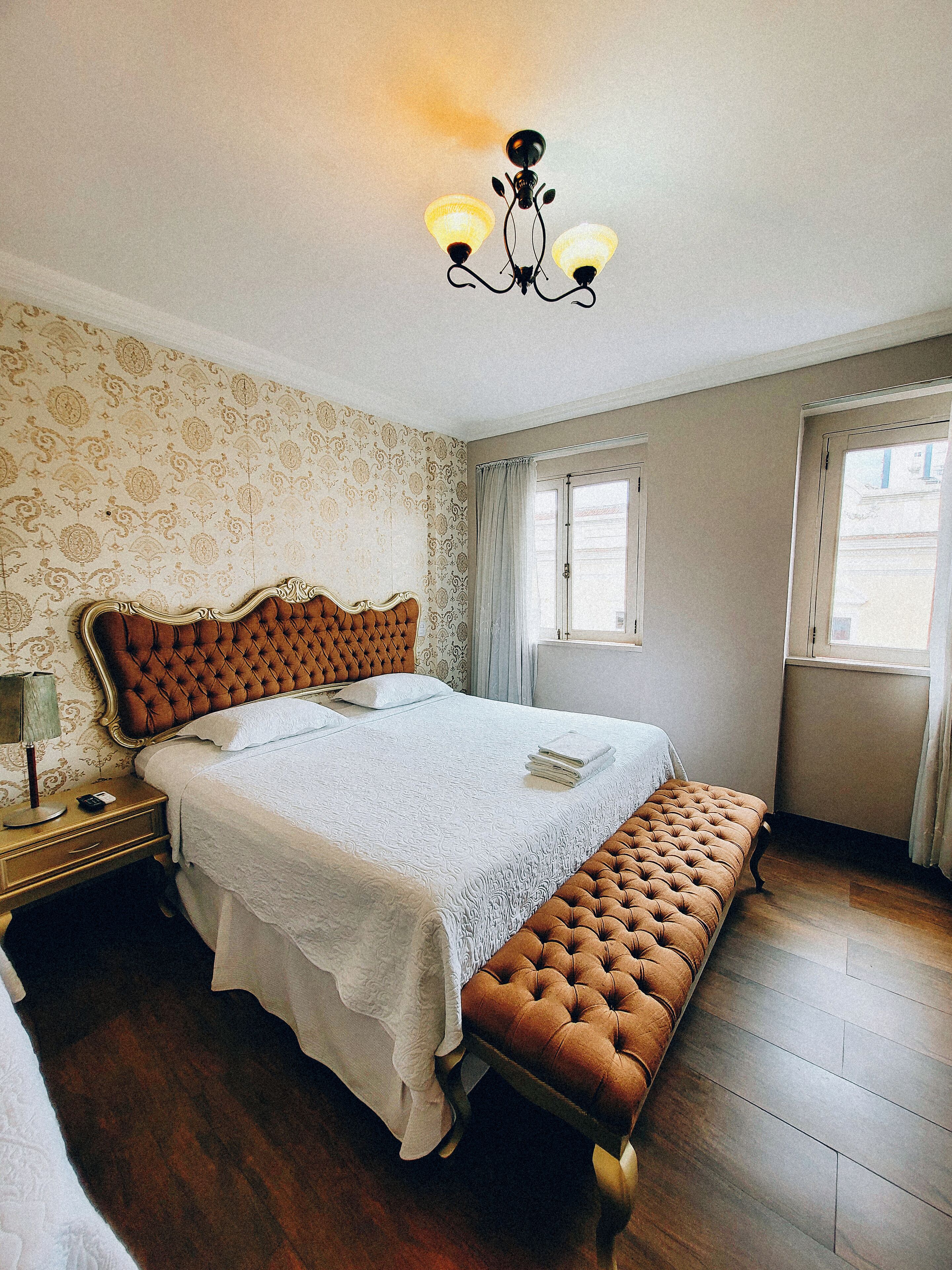 1 bedroom, desk, blackout curtains, iron/ironing board