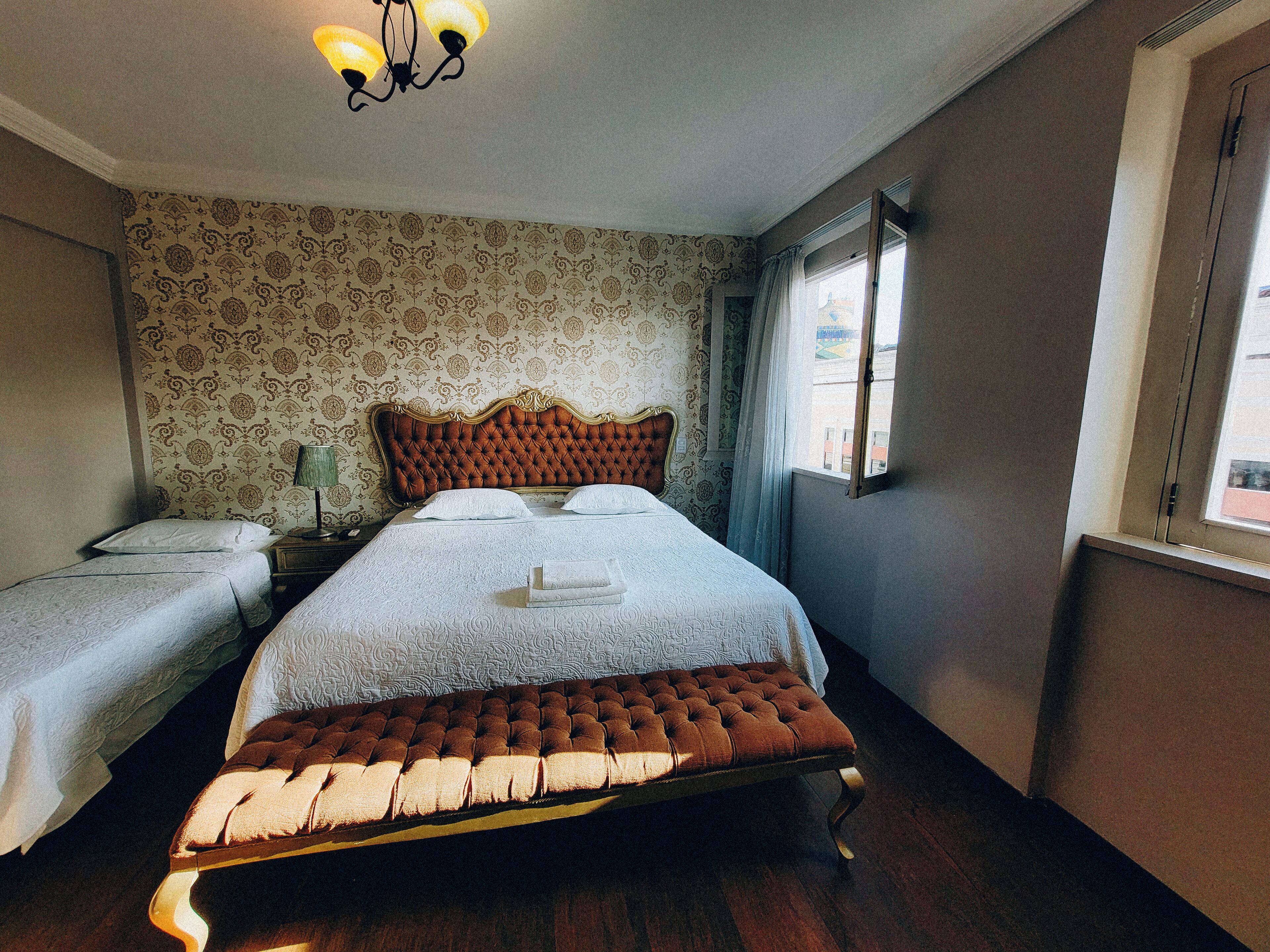 1 bedroom, desk, blackout curtains, iron/ironing board