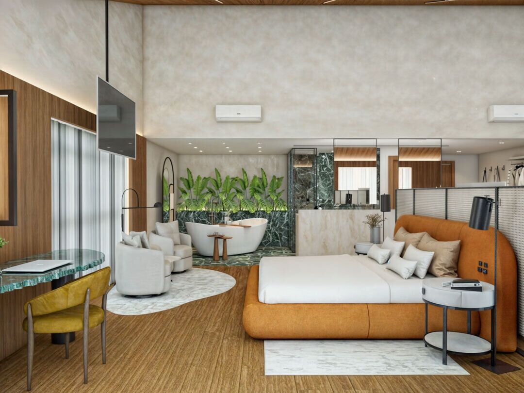 Habitación presidencial doble | Minibar, caja fuerte, wifi gratis y ropa de cama