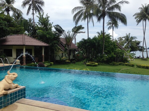Outdoor pool, an infinity pool