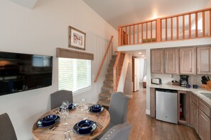 Cottage (w/Loft, Linens Provided) | Private kitchen - Oceanside Beachfront RV Resort (Coos Bay)