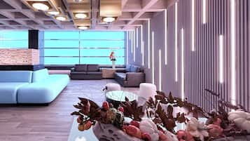 Área de estar no saguão