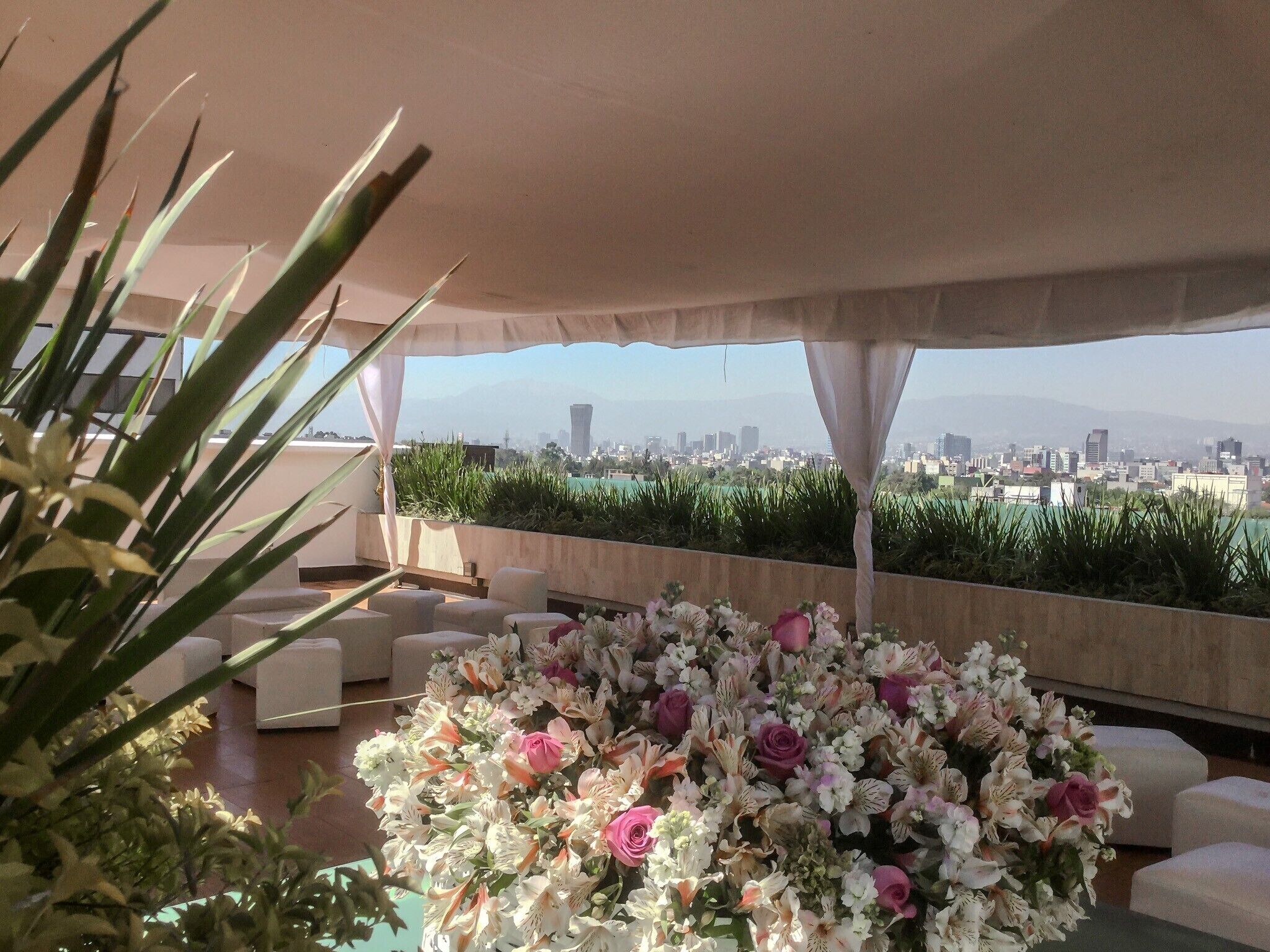 Área externa para banquete