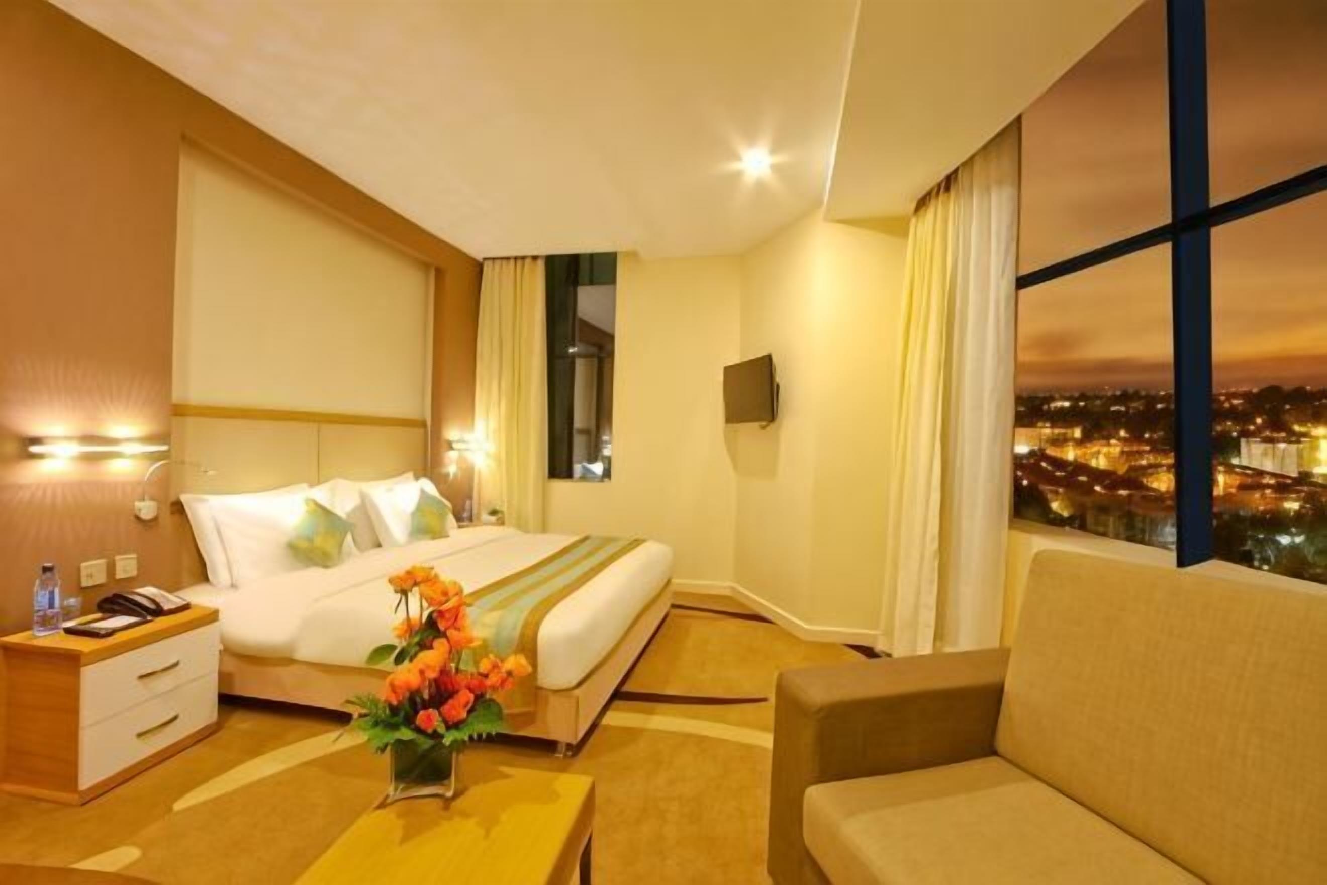 Minibar, in-room safe, desk, blackout curtains