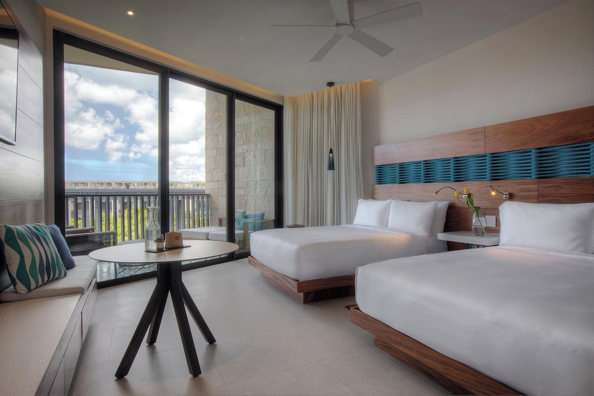 Premium Room, 2 Queen Beds, Ocean View | 1 bedroom, minibar, in-room safe, desk