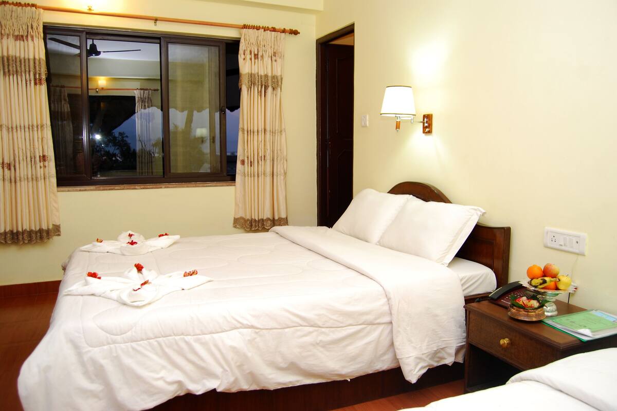 deluxe double or twin room (with fan) | in-room safe, desk, soundproofing, free wifi