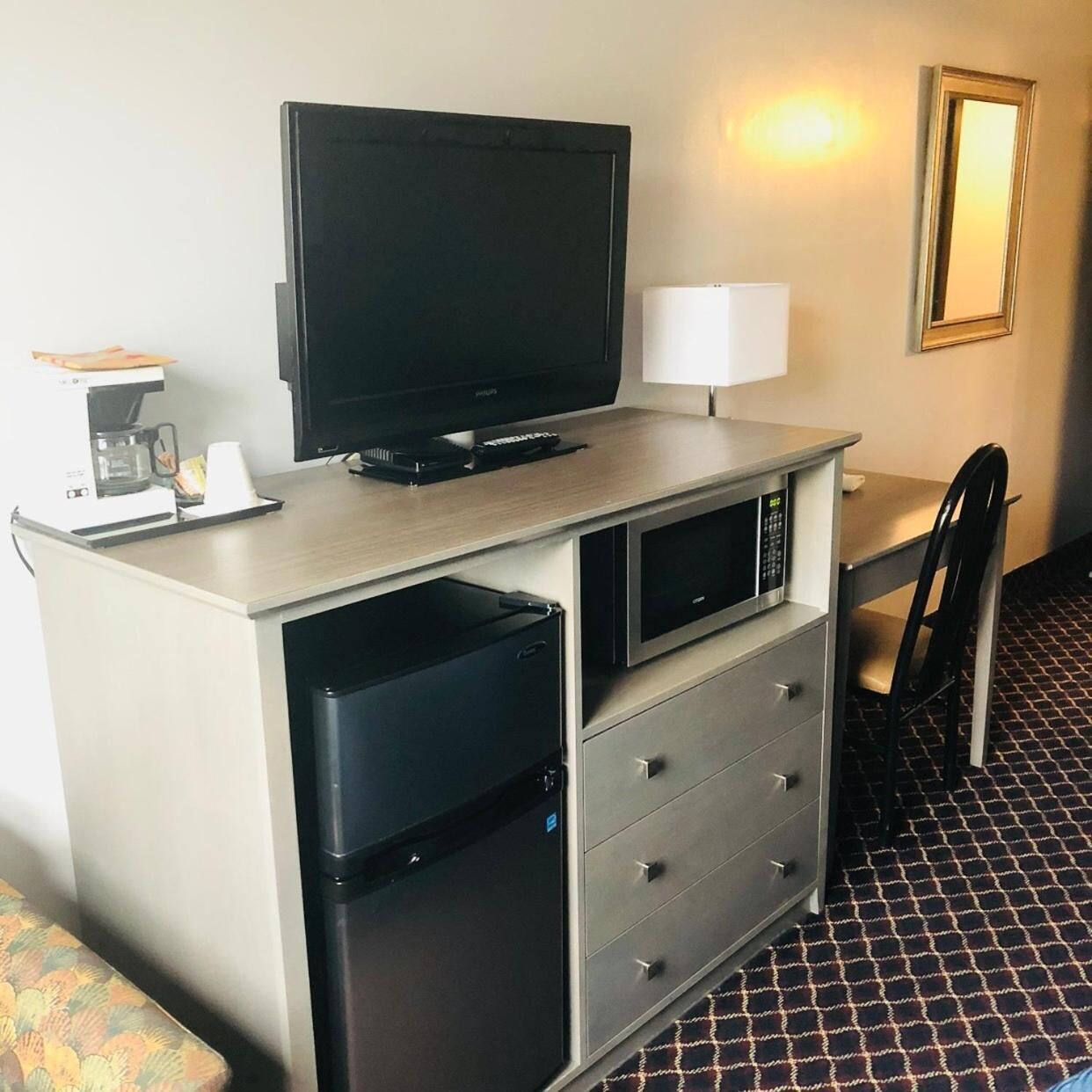 individually decorated, individually furnished, desk, blackout curtains