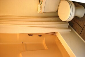 Hair dryer, towels
